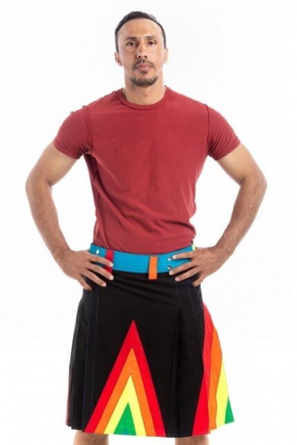 Rainbow Kilt For Stylish Man