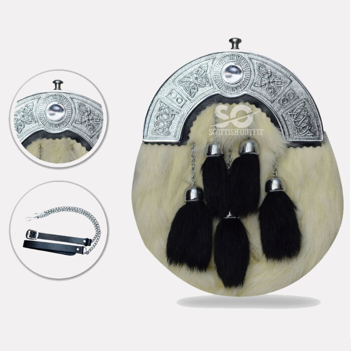 black-and-white-rabbit-fur-sporran