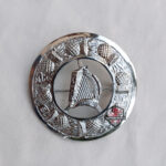 Irish Harp Kilt Fly Plaid Brooch