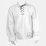 Jacobite Ghillie Kilt Shirt White