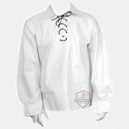 Jacobite Ghillie Kilt Shirt White