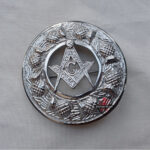 Masonic Kilt Fly Plaid Brooch