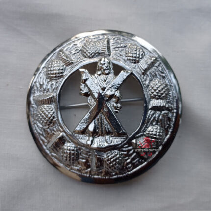 Saint Andrew Kilt Fly Plaid Brooch