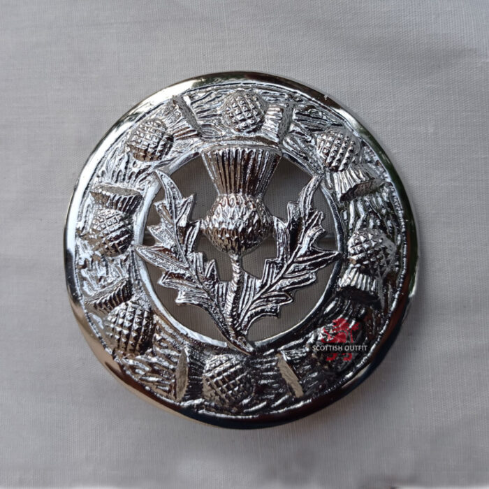 Thistle Kilt Fly Plaid Brooch