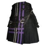 Black And Purple Utility Kilt - Image 2