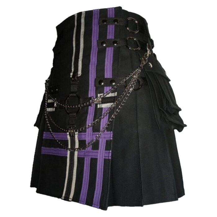 Black And Purple Utility Kilt - Image 2