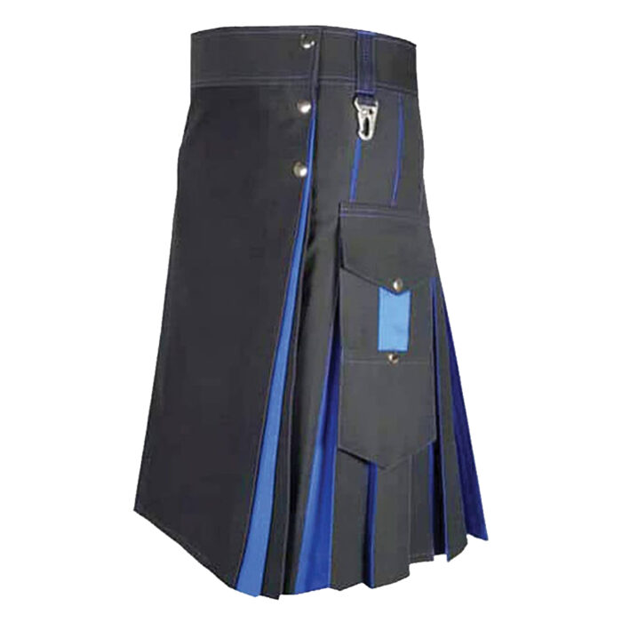 Black Blue Hybrid Kilt - Image 2
