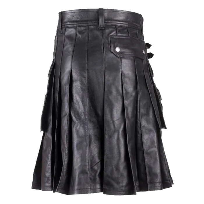 Black Leather Kilt - Image 2