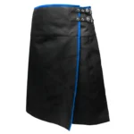black-leather-kilt-with-blue-trimming
