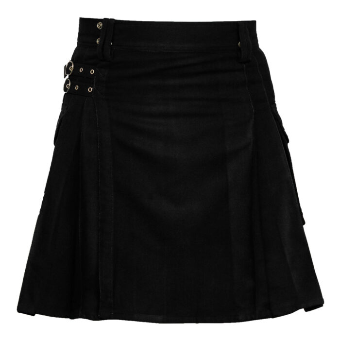 black-tartan-kilt-front
