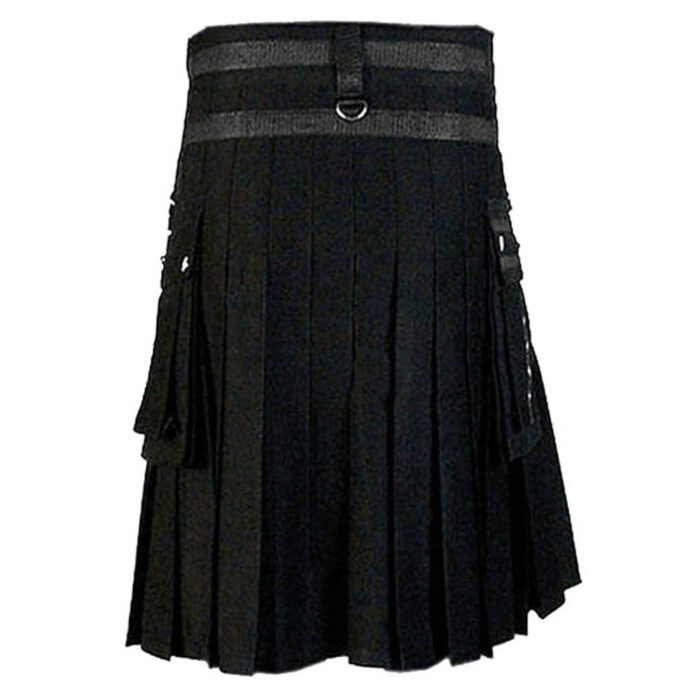 Mens Black Kilt - Image 2