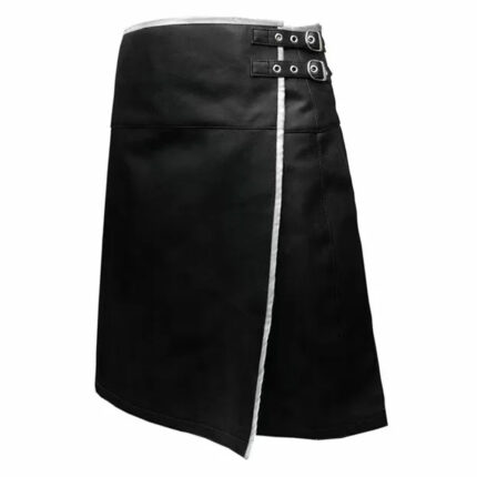 mens-black-leather-kilt
