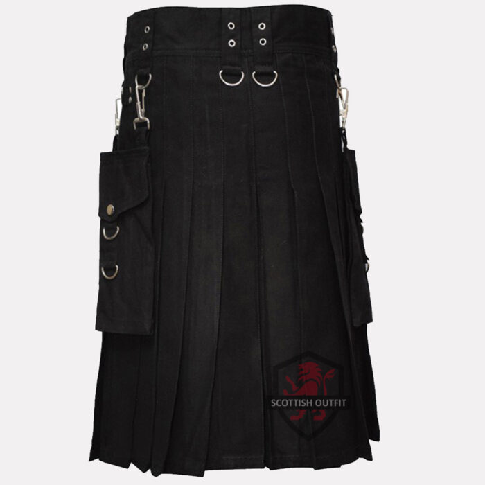 mens-black-utility-kilt-back