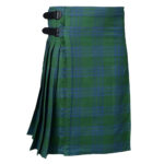Blue Green Montgomery Ancient Tartan Kilt with classic blue and green Scottish plaid pattern, traditional pleated Highland design, and authentic craftsmanship.