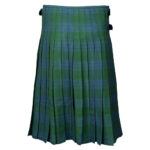 Blue Green Montgomery Ancient Tartan Kilt with classic blue and green Scottish plaid pattern, traditional pleated Highland design, and authentic craftsmanship.